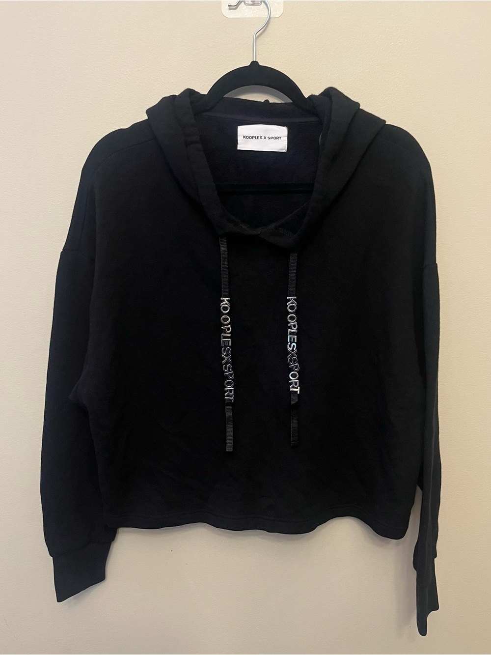 The Kooples x Sport Black Hoodie Silver Logo Charms Women’s Size 4